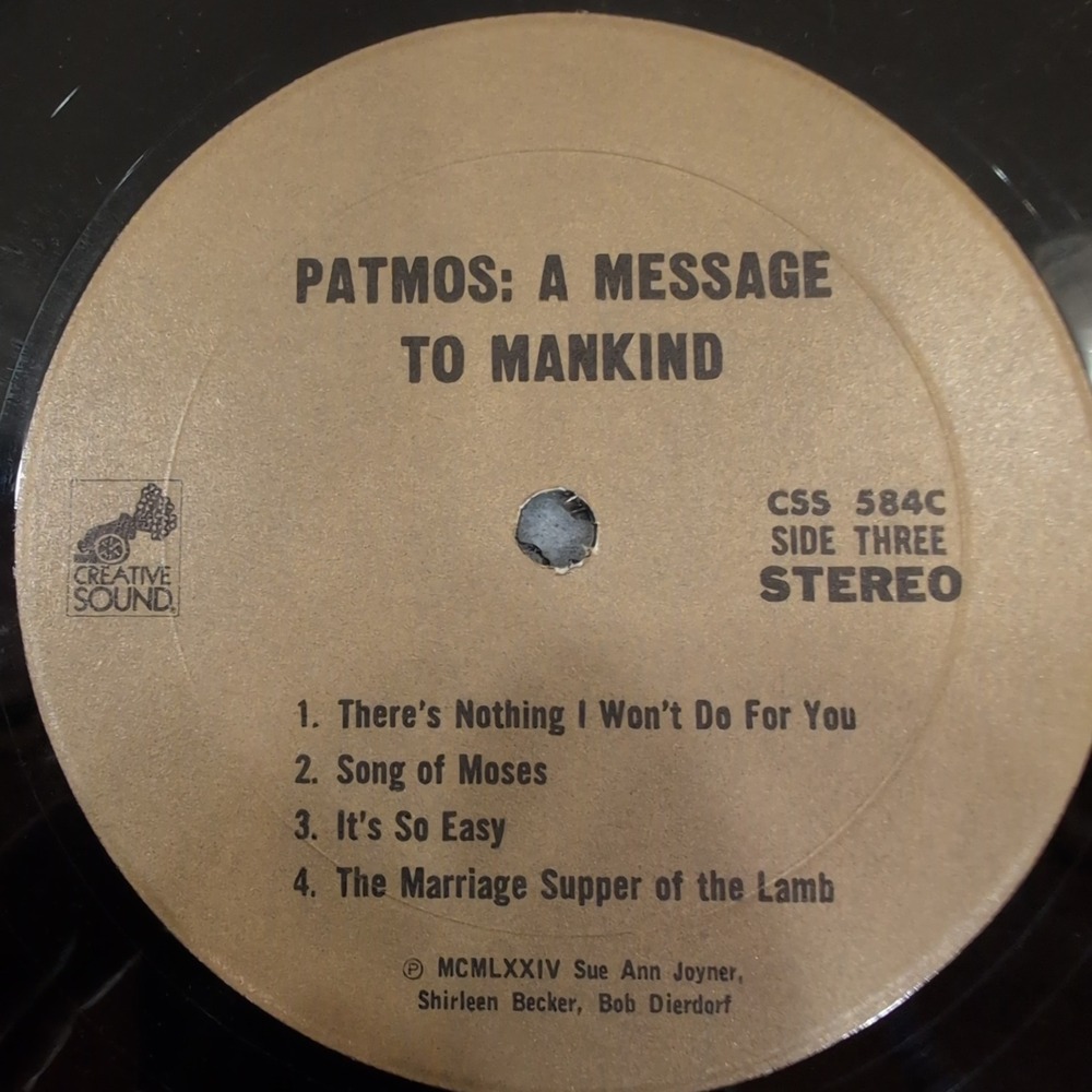 Patmos A Message To Mankind 2LP Vinyl Record 1974‎ Creative Sound CSS 584 VG - Picture 7 of 10